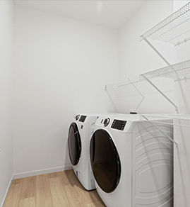 an apartment laundry
